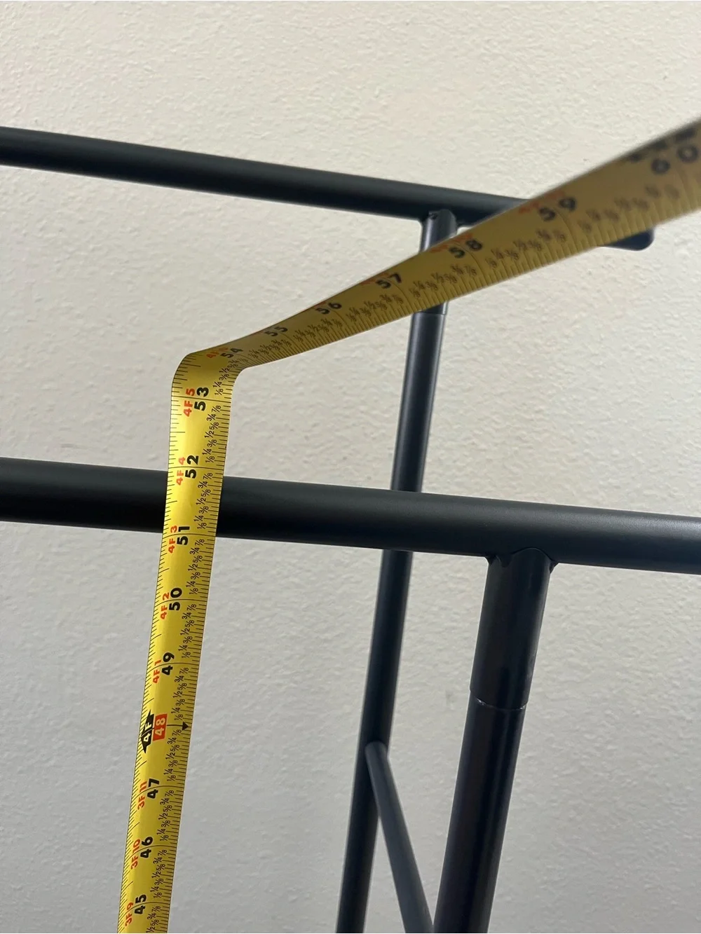 Black Metal Garment Rack - Open Clothing Organizer
